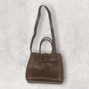 Orvis | EUC Vintage Medium Brown Woven Leather Shoulder-bag Purse
